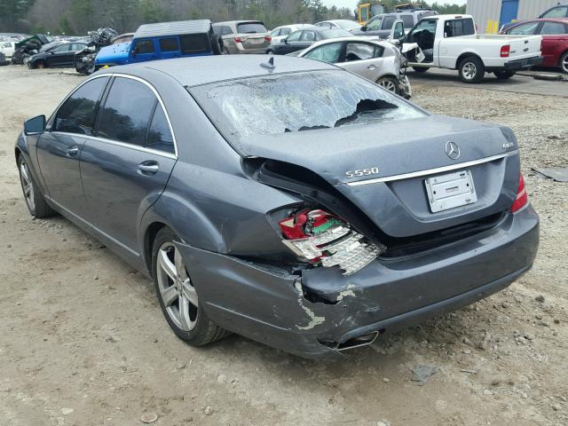 WDDNG8GB7AA312664 - 2010 MERCEDES-BENZ S 550 4MAT GRAY photo 3