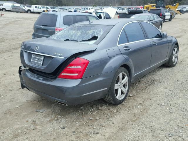 WDDNG8GB7AA312664 - 2010 MERCEDES-BENZ S 550 4MAT GRAY photo 4