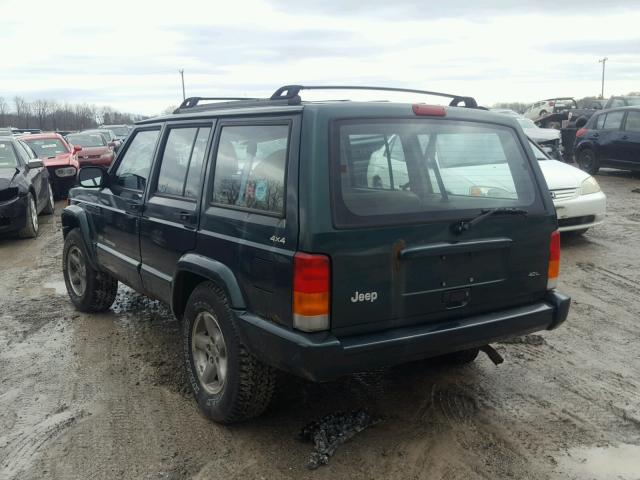 1J4FF68S9XL510528 - 1999 JEEP CHEROKEE S GREEN photo 3