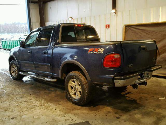 1FTRW08L92KD17237 - 2002 FORD F150 SUPER BLUE photo 3