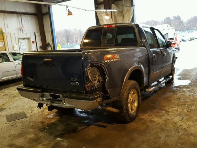 1FTRW08L92KD17237 - 2002 FORD F150 SUPER BLUE photo 4