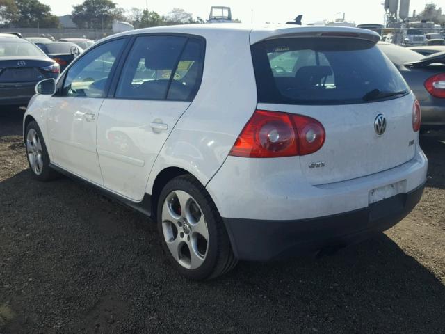 WVWGV71K57W286055 - 2007 VOLKSWAGEN NEW GTI WHITE photo 3