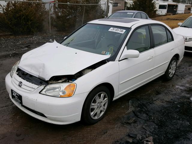 2HGES26822H520158 - 2002 HONDA CIVIC EX WHITE photo 2