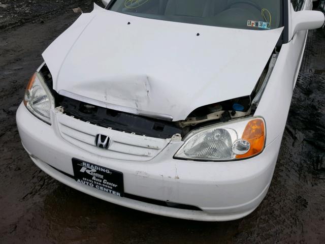 2HGES26822H520158 - 2002 HONDA CIVIC EX WHITE photo 9