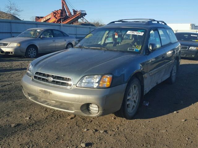 4S3BH665726610274 - 2002 SUBARU LEGACY OUT GREEN photo 2