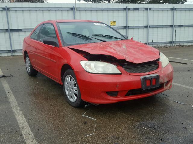 1HGEM22594L032501 - 2004 HONDA CIVIC LX RED photo 1