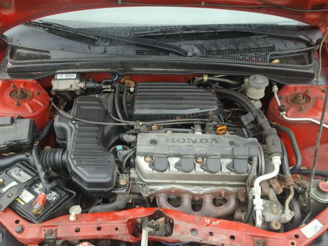 1HGEM22594L032501 - 2004 HONDA CIVIC LX RED photo 7