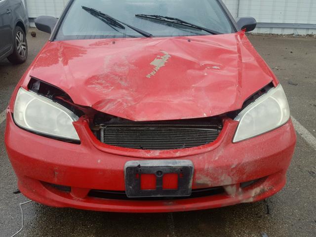 1HGEM22594L032501 - 2004 HONDA CIVIC LX RED photo 9