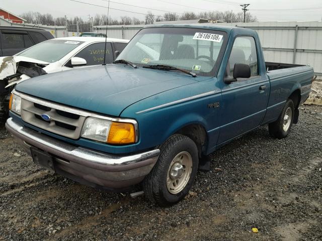 1FTCR10U1TTA51750 - 1996 FORD RANGER GREEN photo 2