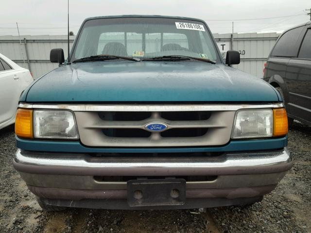 1FTCR10U1TTA51750 - 1996 FORD RANGER GREEN photo 9