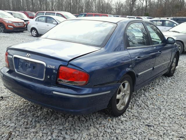 KMHWF35H85A188692 - 2005 HYUNDAI SONATA GLS BLUE photo 4