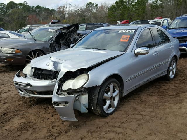 WDBRF56J76F761096 - 2006 MERCEDES-BENZ C 350 SILVER photo 2