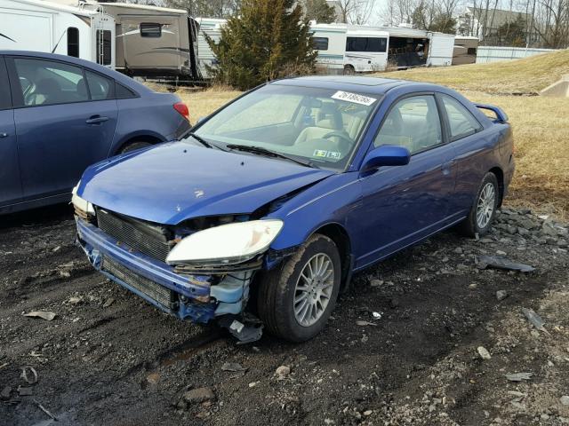 1HGEM22965L011822 - 2005 HONDA CIVIC EX BLUE photo 2