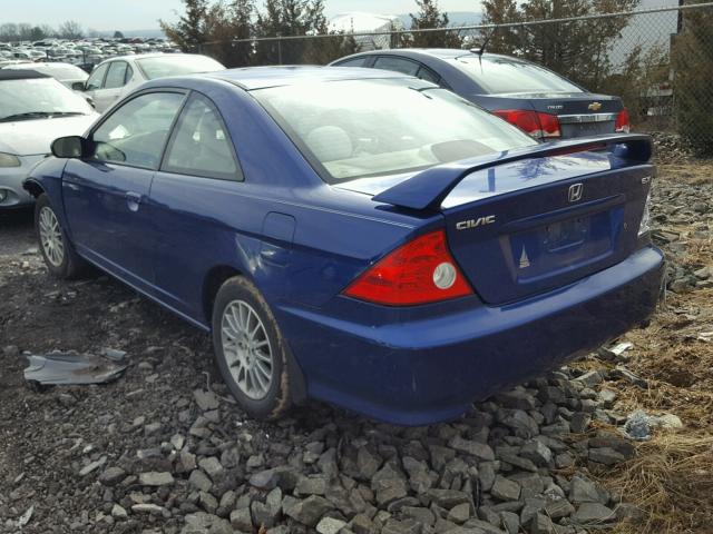 1HGEM22965L011822 - 2005 HONDA CIVIC EX BLUE photo 3