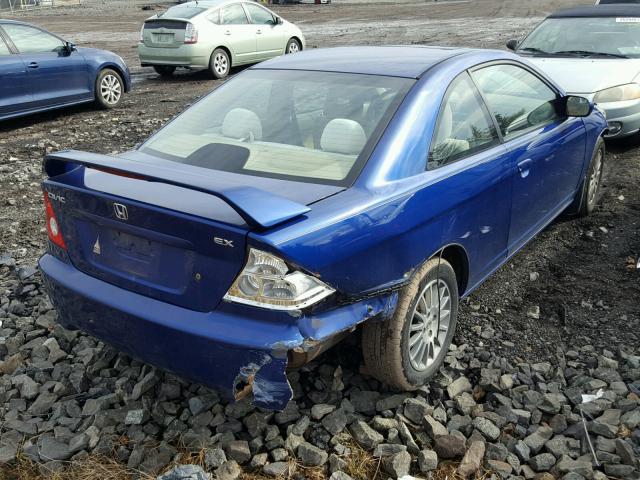 1HGEM22965L011822 - 2005 HONDA CIVIC EX BLUE photo 4