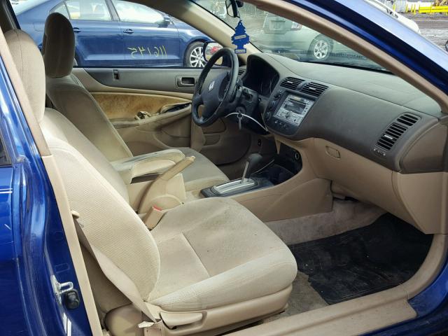 1HGEM22965L011822 - 2005 HONDA CIVIC EX BLUE photo 5