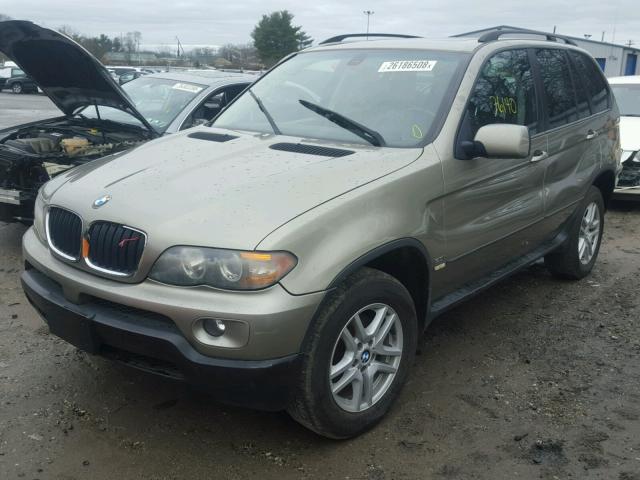 5UXFA13515LU47462 - 2005 BMW X5 3.0I GREEN photo 2