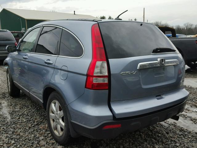 5J6RE48779L059831 - 2009 HONDA CR-V EXL BLUE photo 3