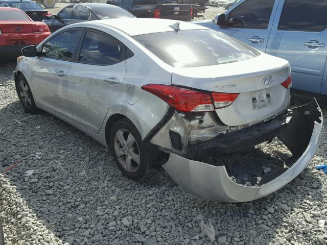 KMHDH4AEXDU639069 - 2013 HYUNDAI ELANTRA GL SILVER photo 3