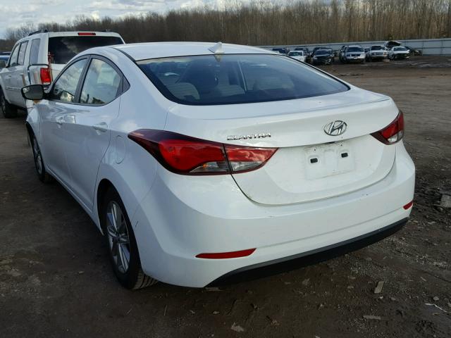 5NPDH4AE3EH464731 - 2014 HYUNDAI ELANTRA SE WHITE photo 3