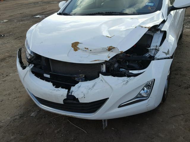 5NPDH4AE3EH464731 - 2014 HYUNDAI ELANTRA SE WHITE photo 9