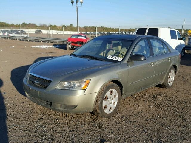 5NPET46C17H222792 - 2007 HYUNDAI SONATA GLS GREEN photo 2