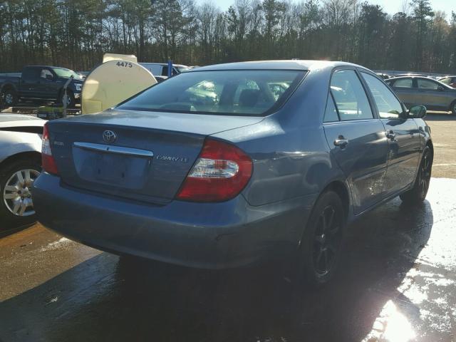 4T1BE32K04U894389 - 2004 TOYOTA CAMRY LE BLUE photo 4