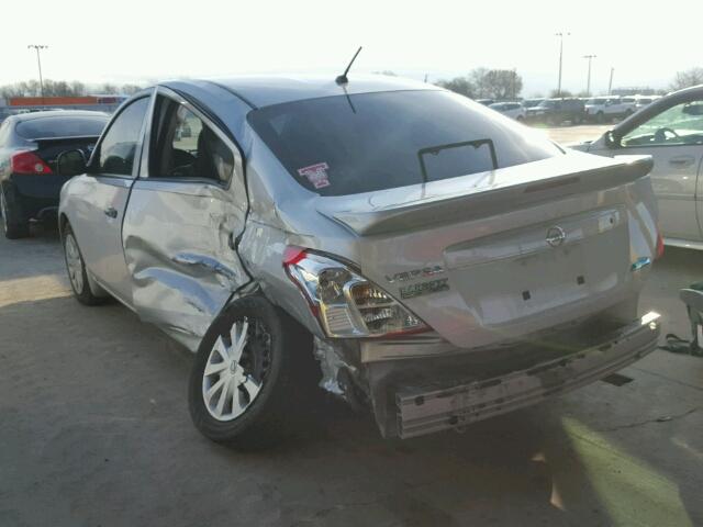 3N1CN7AP8FL891284 - 2015 NISSAN VERSA S SILVER photo 3