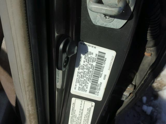 4T1BF32K62U518483 - 2002 TOYOTA CAMRY LE GRAY photo 10