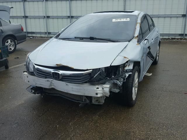 2HGFB2F97CH535544 - 2012 HONDA CIVIC EXL GRAY photo 2