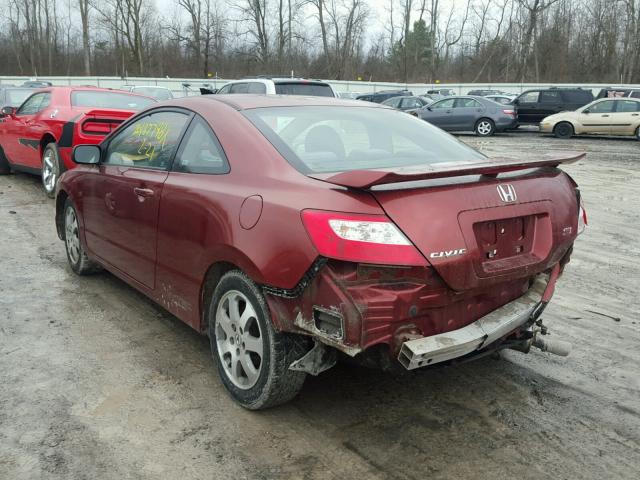 2HGFG21527H703280 - 2007 HONDA CIVIC SI RED photo 3