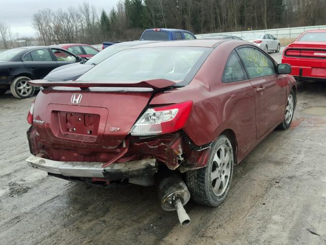 2HGFG21527H703280 - 2007 HONDA CIVIC SI RED photo 4