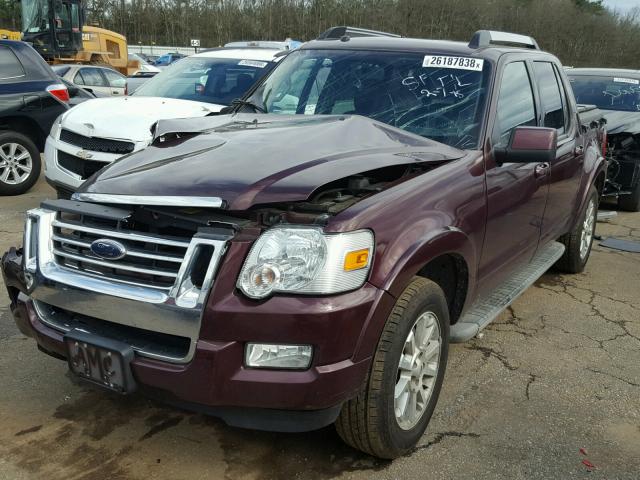 1FMEU33K17UA51109 - 2007 FORD EXPLORER S BURGUNDY photo 2