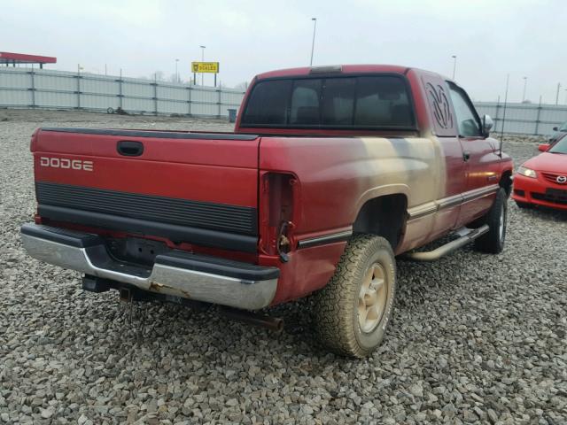 3B7HF13Z9VG830111 - 1997 DODGE RAM 1500 RED photo 4