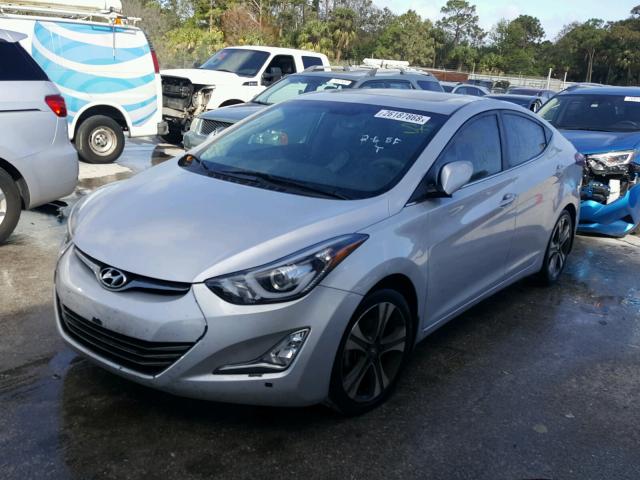 KMHDH4AH5FU363798 - 2015 HYUNDAI ELANTRA SE SILVER photo 2