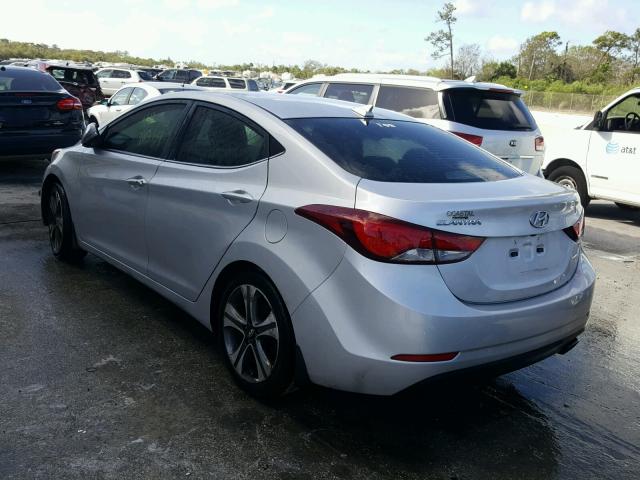 KMHDH4AH5FU363798 - 2015 HYUNDAI ELANTRA SE SILVER photo 3