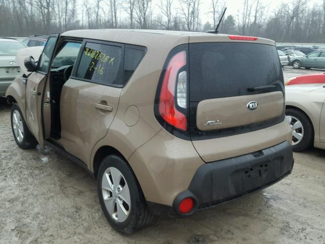 KNDJN2A27G7285055 - 2016 KIA SOUL BROWN photo 3