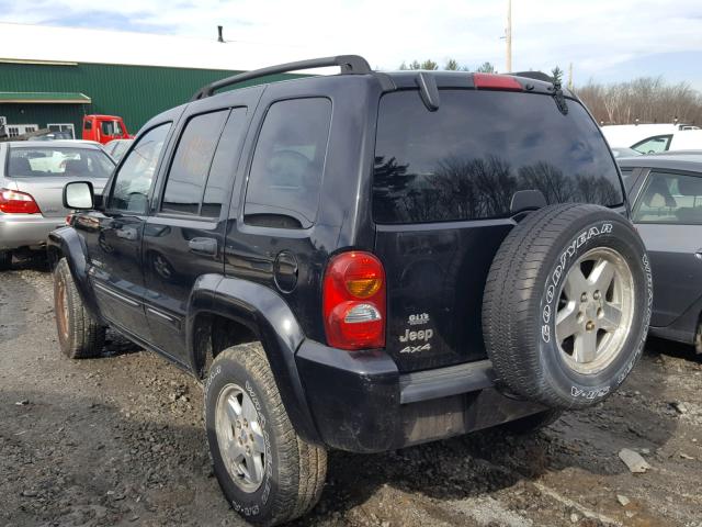 1J4GL58K52W285166 - 2002 JEEP LIBERTY LI BLACK photo 3