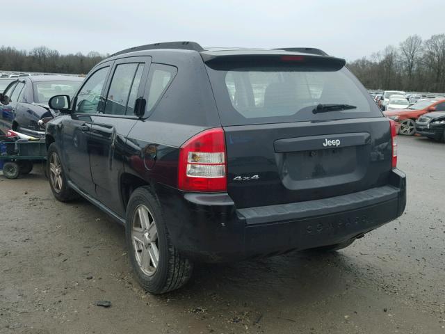 1J8FF47W27D278579 - 2007 JEEP COMPASS BLACK photo 3