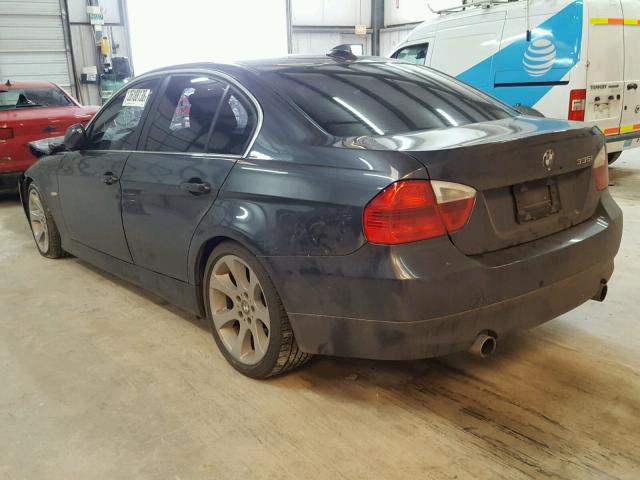 WBAVB73588P102355 - 2008 BMW 335 I GRAY photo 3