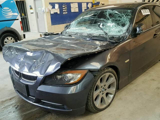 WBAVB73588P102355 - 2008 BMW 335 I GRAY photo 9