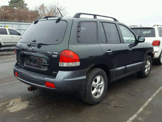 KM8SC73E86U112039 - 2006 HYUNDAI SANTA FE G GREEN photo 4