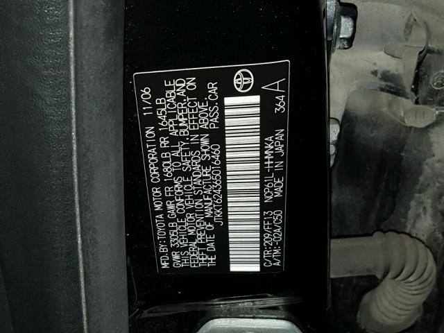 JTKKT624365016460 - 2006 TOYOTA SCION XA BLACK photo 10