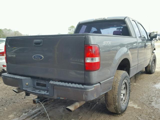 1FTRX14W95NB06321 - 2005 FORD F150 GRAY photo 4