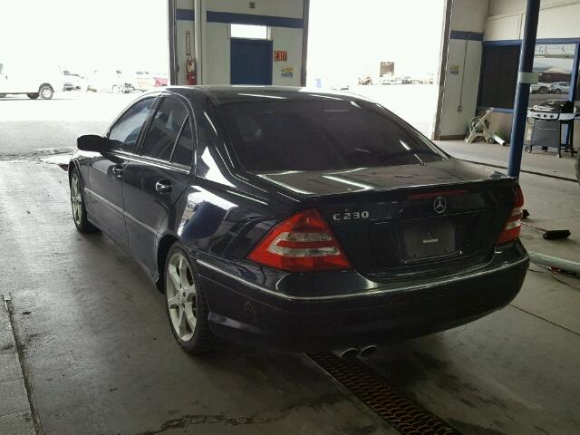 WDBRF52H67A923978 - 2007 MERCEDES-BENZ C 230 BLACK photo 3