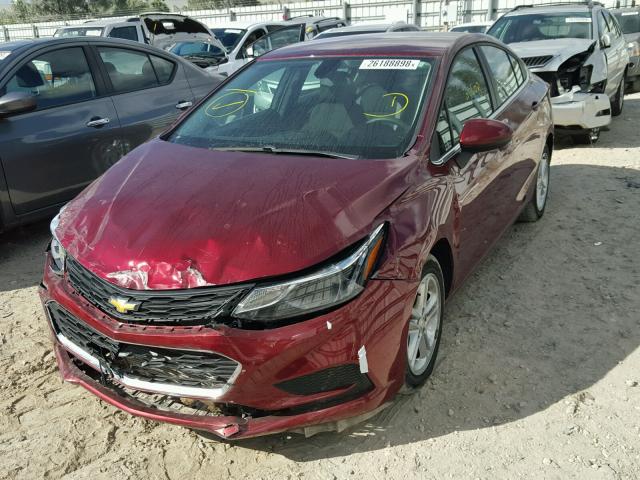 1G1BE5SM6G7250330 - 2016 CHEVROLET CRUZE LT RED photo 2