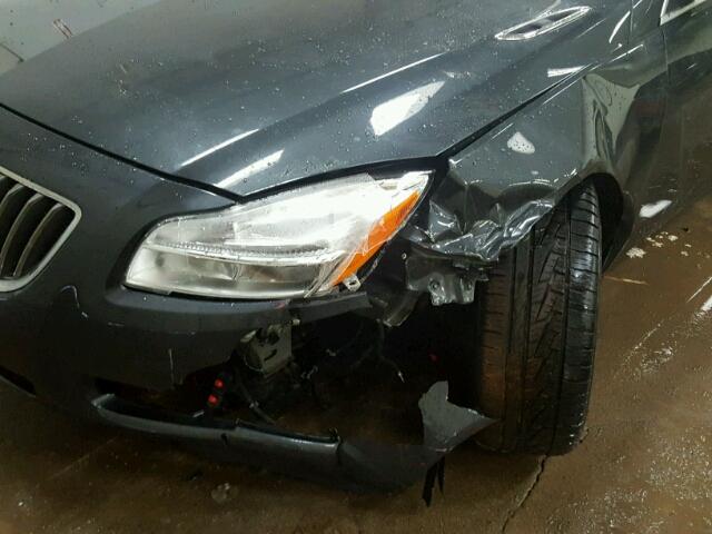 2G4GR5EK3C9163419 - 2012 BUICK REGAL GRAY photo 9