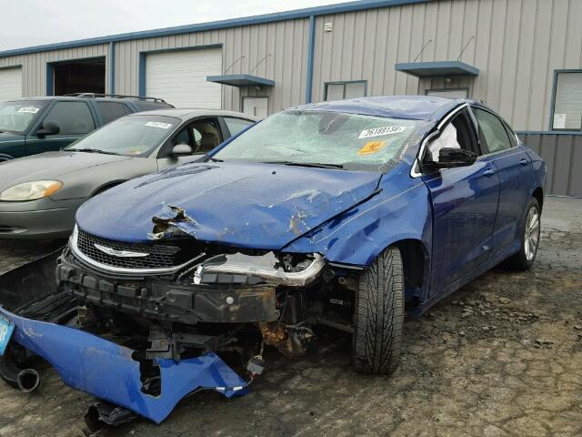 1C3CCCAB1FN535909 - 2015 CHRYSLER 200 LIMITE BLUE photo 2