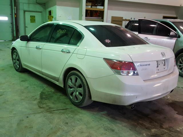 1HGCP36769A044382 - 2009 HONDA ACCORD EX WHITE photo 3