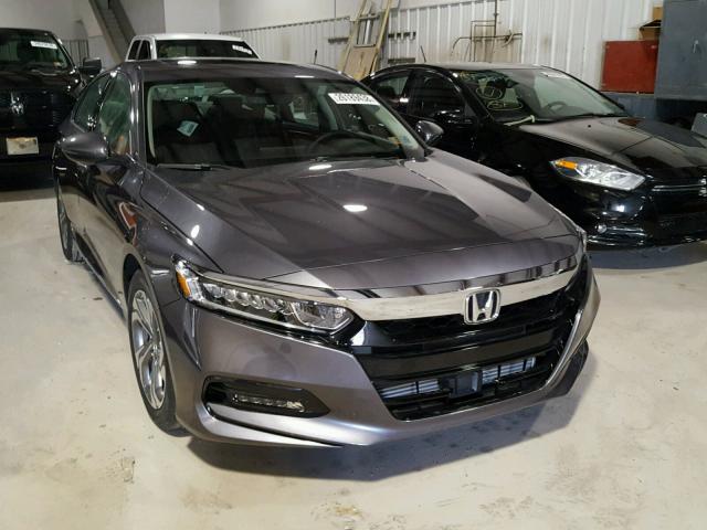 1HGCV1F67JA078546 - 2018 HONDA ACCORD EXL GRAY photo 1